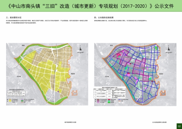 中山市南头镇三旧改造城市更新专项规划20172020公示