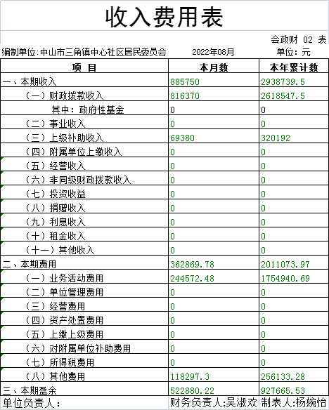 财务报表中山市三角镇中心社区居民委员会.png